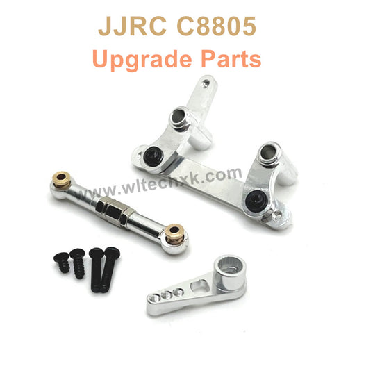 10-JJRC C8805 Upgrade Parts Metal Steering Kit+Servo Rod+Servo Arm Sliver