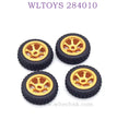 Upgrade parts of WLTOYS 284010 RC Car Metal Wheel Assembly gold