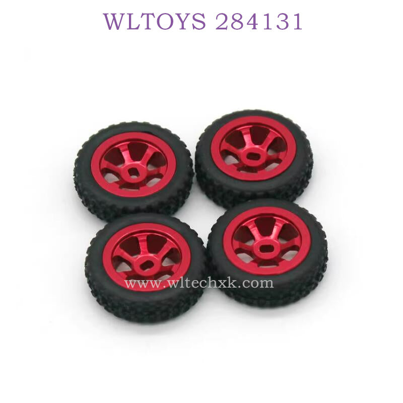 WLTOYS 284131 1/28 RC Car Upgrade Parts Metal Wheel Assembly red
