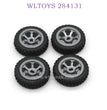 WLTOYS 284131 1/28 RC Car Upgrade Parts Metal Wheel Assembly titanium
