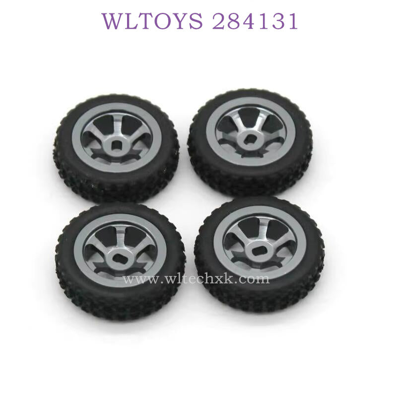 WLTOYS 284131 1/28 RC Car Upgrade Parts Metal Wheel Assembly titanium