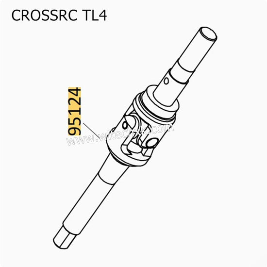 CROSSRC TL4 Parts Front Axle CVD 95124 CS-97401354