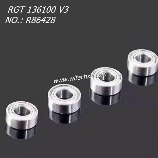 RGT EX136100 V3 Parts Bearing Steering Cup Bearing 4 pieces R86428 