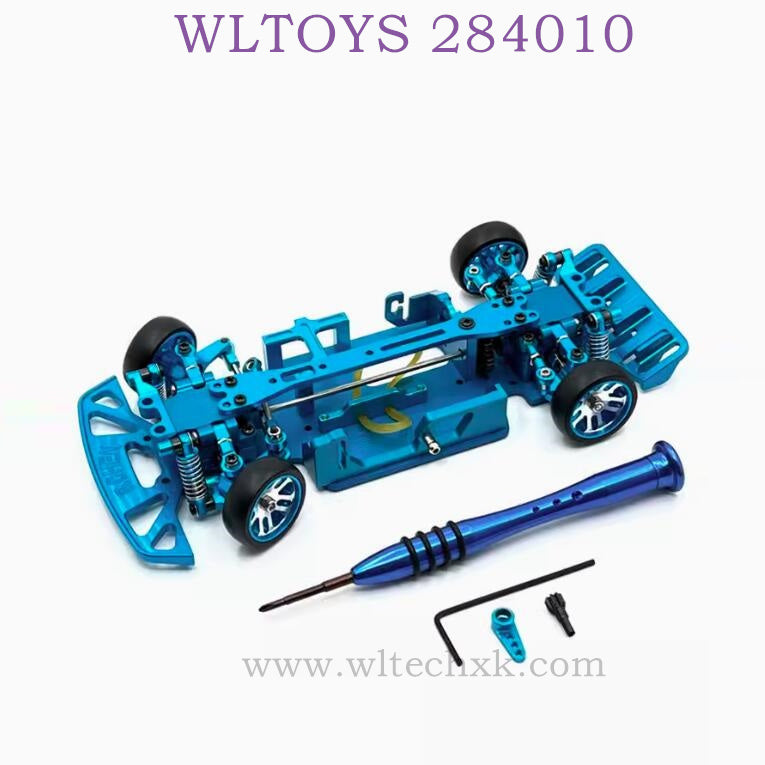 Upgrade parts of WLTOYS 284010 RC Car Metal Car Body Assembly blue
