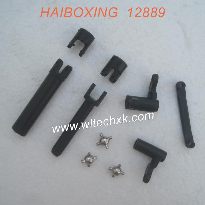 12705-HAIBOXING 12889 RC Car Parts Centre Rear Drive Shaft+Steering Bushes-3