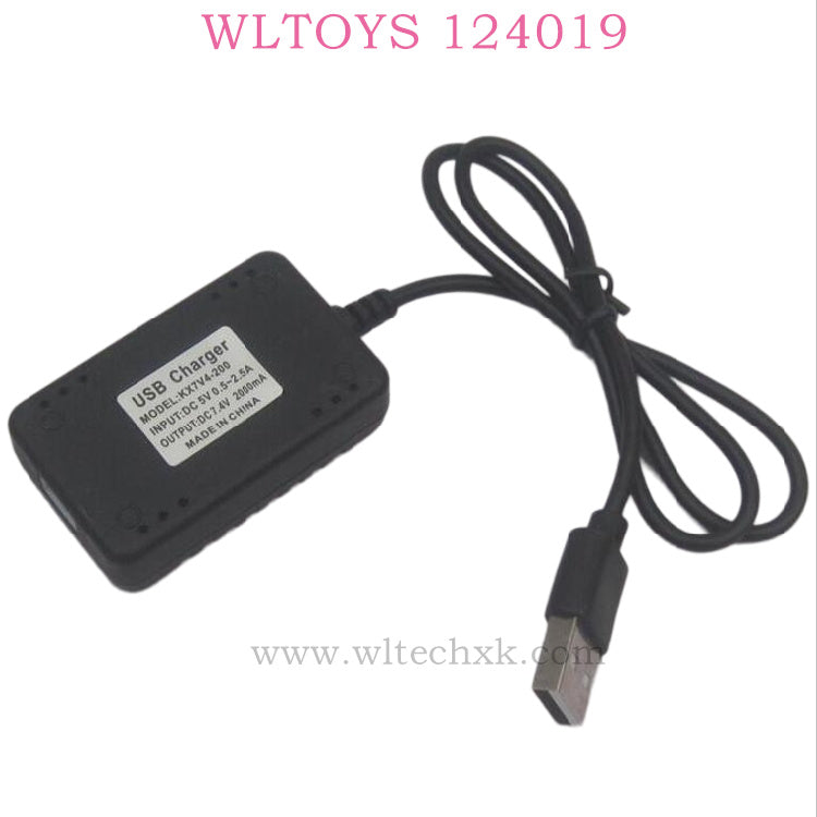 WLTOYS 124019 RC Car Parts 1374 7.4V 2000mAh USB Charger