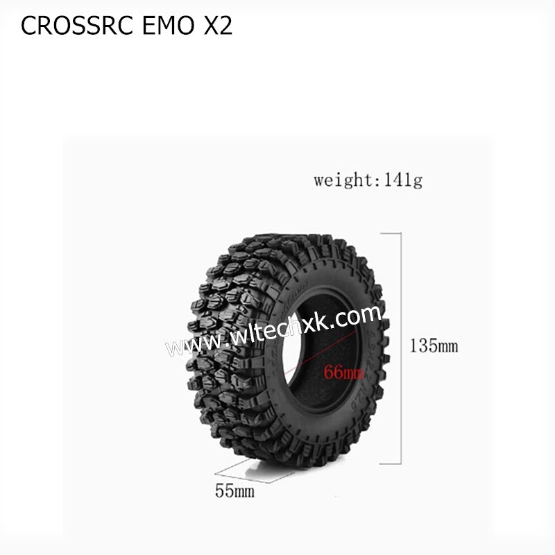 CROSSRC EMO X2 Parts 2.6 Inch Climbing Car Tire Skin-3
