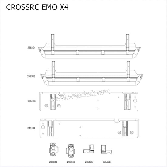 CROSSRC EMO X4 Parts Side Pedal CS-97401277