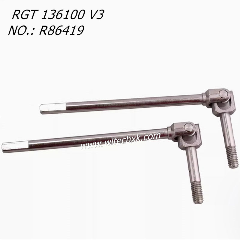 RGT EX136100 V3 Parts Front Axle Shaft CVD Silver 2 R86419 