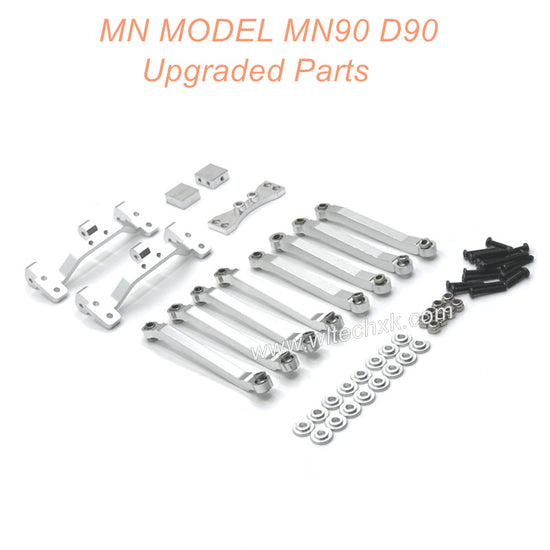 15-MNMODEL-MN90-D90-rc-car-Upgrades-Parts-Connect-Rod-and-Connect-Rod-seat-Silver-1