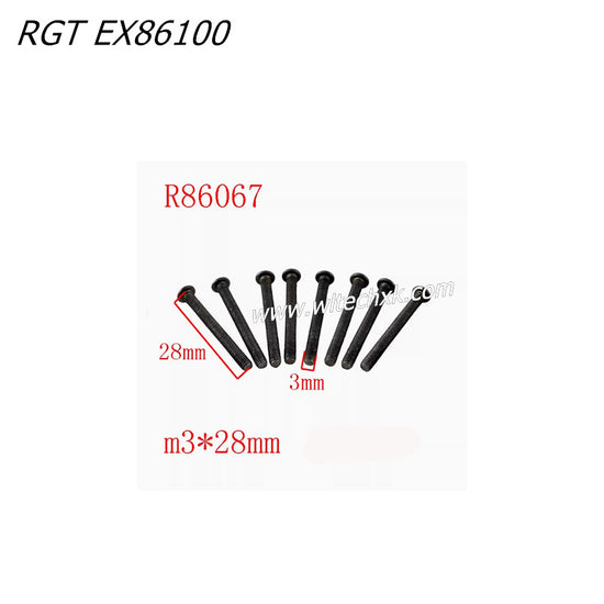 RGT EX86100 RC CAR Parts 3x28 Pan Head Screws 8pcs R86067