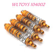 WLTOYS 104002 oil pressure shock absorber Upgrade 1/10 brushless 4WD Brushless 60km/h RC Car yellow