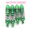 WLTOYS 104002 oil pressure shock absorber Upgrade 1/10 brushless 4WD Brushless 60km/h RC Car green