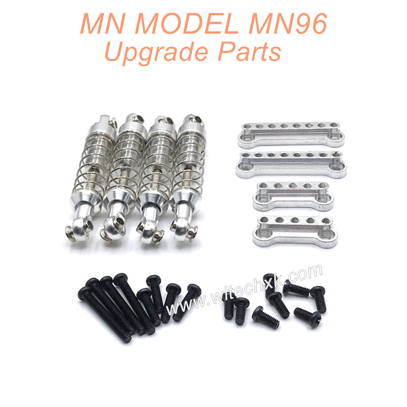 16-MN-MODEL-MN96-Upgrades-Parts-Metal-Shock-and-Shock-Seat-Silver