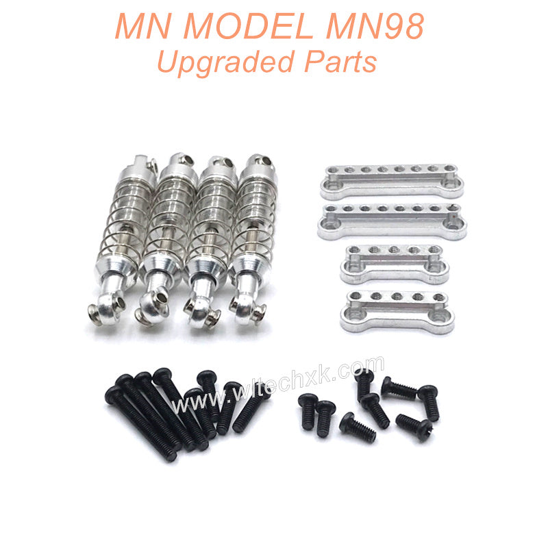 16-MN-MODEL-MN98-D98-Upgrades-Parts-Metal-Shock-and-Shock-Seat-Silver