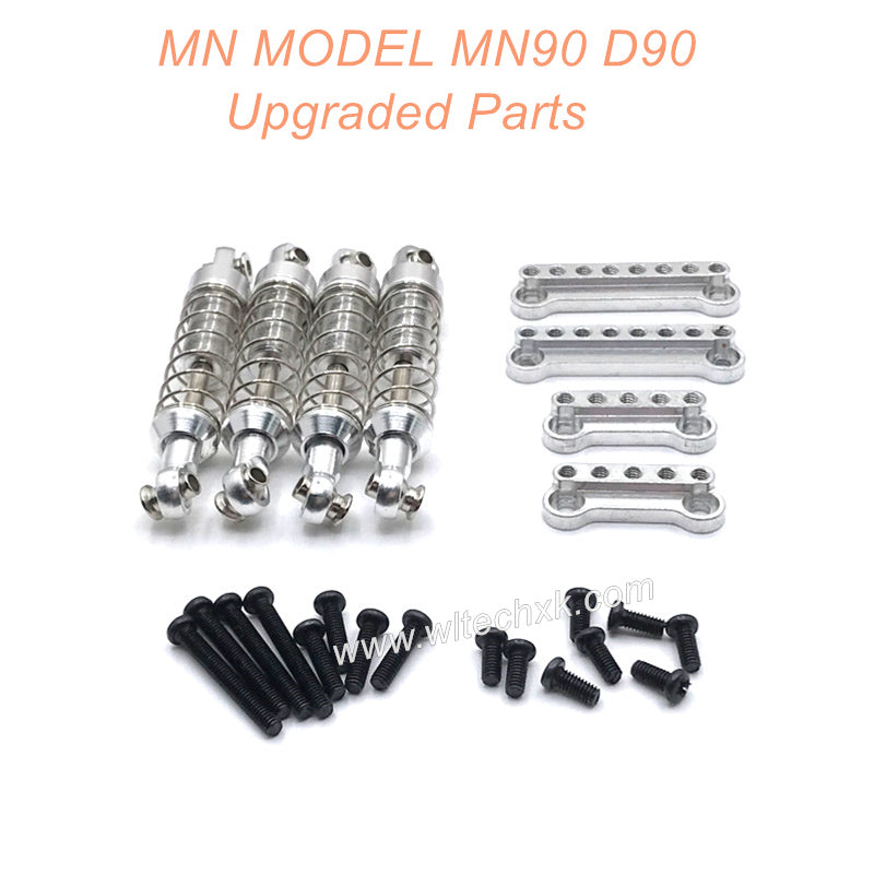 16-MNMODEL-MN90-D90-rc-car-Upgrades-Parts-Metal-Shock-and-Shock-Seat-Silver