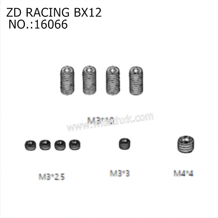 ZD Racing RX12 Parts Machine Screw 16066 