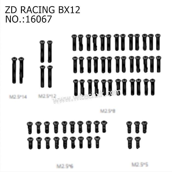 ZD Racing RX12 Parts Pan Head Screw 16067 