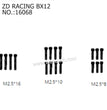 ZD Racing RX12 Parts Cup Head Screw 16068 