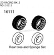 ZD Racing RX12 Parts Rear Tires and Spone Set 16111 