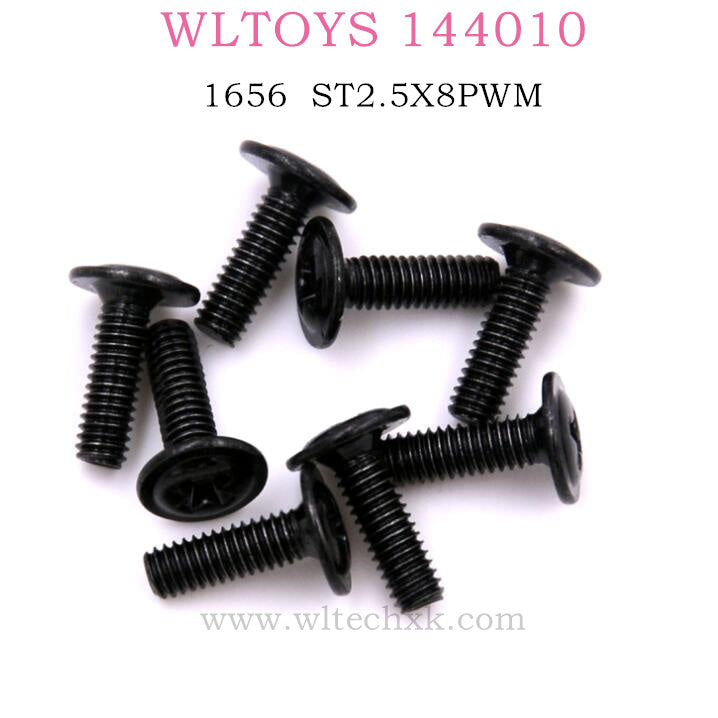 WLTOYS 144010 RC Car Original Parts 1656 Screw ST2.5X8PWM