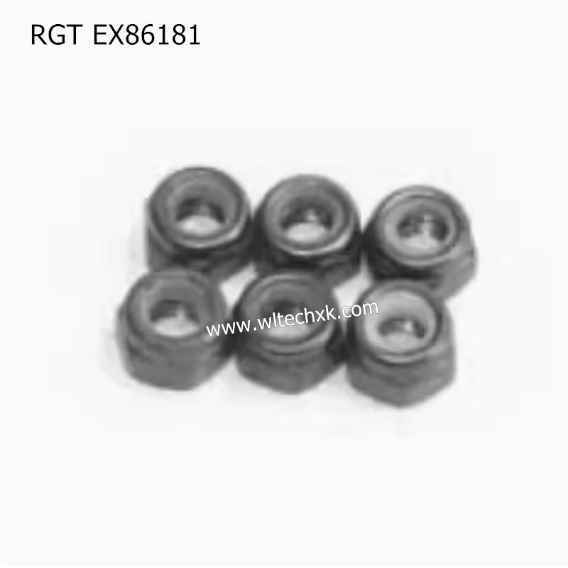 RGT EX86181 Original Parts Nylon Locknut M3