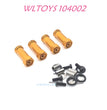 WLTOYS 104002 12mm widening Steering Set Upgrade 1/10 brushless 4WD Brushless 60km/h RC Car yellow