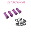 WLTOYS 104002 12mm widening Steering Set Upgrade 1/10 brushless 4WD Brushless 60km/h RC Car purple 