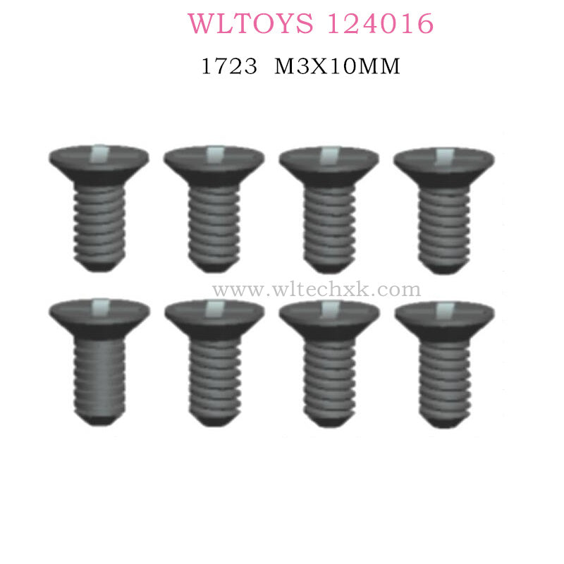 WLTOYS 124016 RC Car Part 1723 Cross countersunk screw M3X10MM