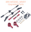 18-MNMODEL-MN91-rc-car-Upgrades-Parts-Front-and-Rear-Axle-Assembly-and-Connect-Rods-Red