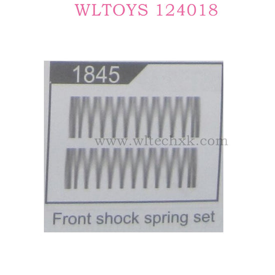 WLTOYS 124018 RC Car Original parts 1845 Front Shock Spring Set