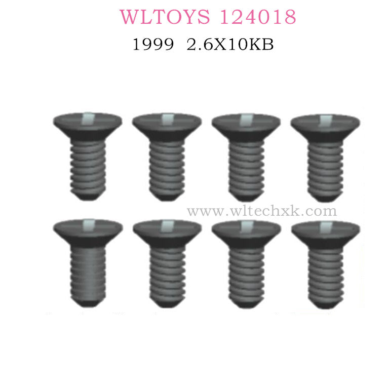 WLTOYS 124018 RC Car Original parts 1999 Screw 2.6X10KB
