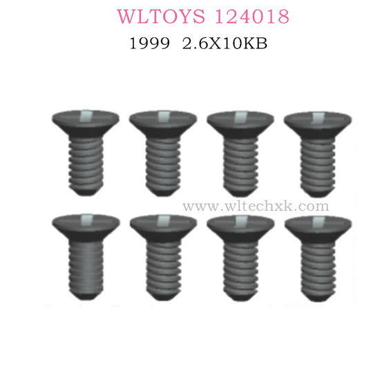 WLTOYS 124018 RC Car Original parts 1999 Screw 2.6X10KB