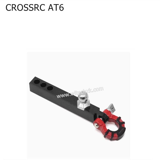 CROSSRC AT6 Parts Metal Trailer Hook Ball Head + U Buckle Rescue Hook RED