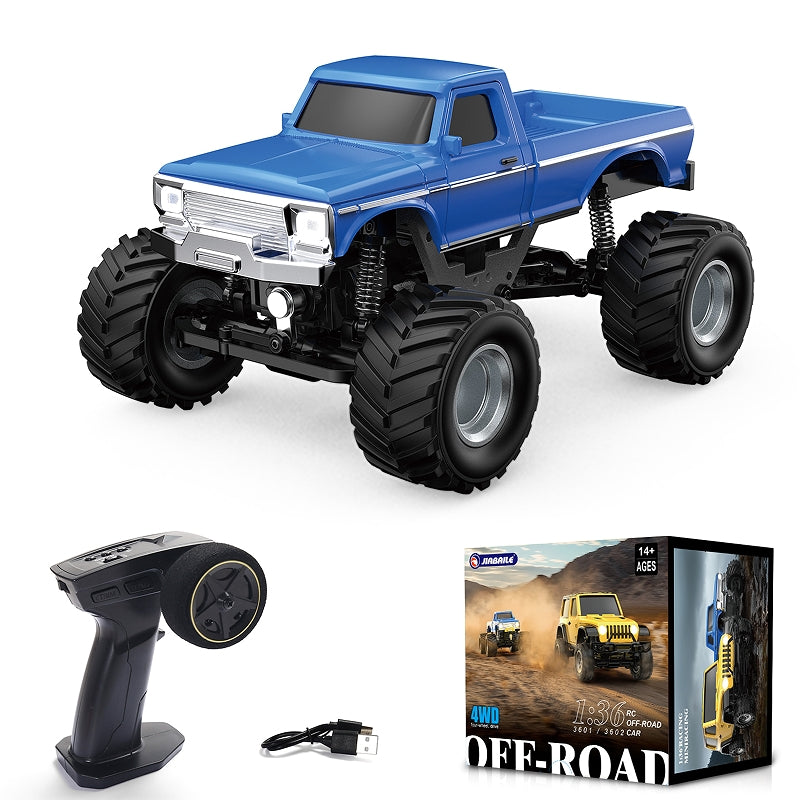  JIABAILE 3601+3602 1/36 mini Scale Remote Control Climbing Car BLUE-2