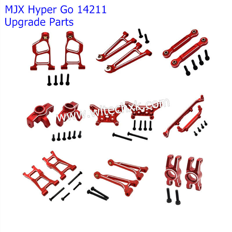 MJX Hyper Go 14211 Upgrade Parts Metal Upgrade Kit Package Set RED