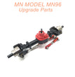 2-MNMODEL-MN96-Upgrade-Parts-Metal-Front-Axle-Assembly-Red