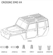 CROSSRC EMO X4 Parts Front Car Shell and Decorative Parts Silver CS-97401280