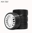 MJX Hyper Go 7303 RC CAR Parts One Set of Tires (New Without Glue)-2