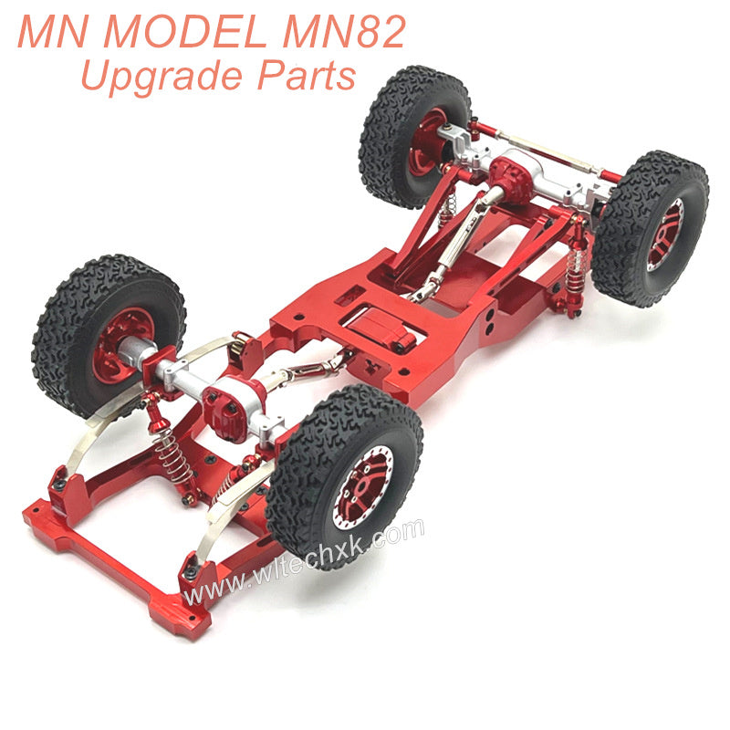 21-MN MODEL MN82 LC79 Upgrade Parts Rear axle retaining spring plate and fixing Seat Red-1