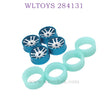 WLTOYS 284131 1/28 RC Car Upgrade Parts Metal Hub and Luminous tyre blue