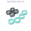WLTOYS 284131 1/28 RC Car Upgrade Parts Metal Hub and Luminous tyre titanium