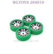 Upgrade parts of WLTOYS 284010 RC Car Metal Hub and Racing Tire green