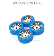 WLTOYS 284131 1/28 RC Car Upgrade Parts Metal Hub and Racing Tire blue