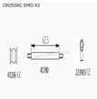 CROSSRC EMO X3 Parts Rear Stabilizer Bar (straight) CS-97401219