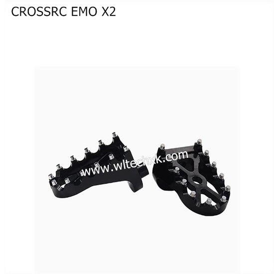 CROSSRC EMO X2 Parts A Pair of Aluminum Alloy Simulation Pedals BLACK-2