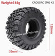 CROSSRC EMO X2 Parts 2.2 inch Climbing Car Tire Boots Tire-1