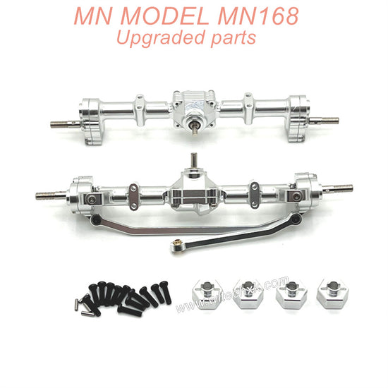 3-MN-Model-MN168-Upgrade-Metal-Front-And-Rear-Axle-Assembly-Silver