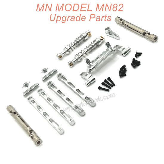 3-MN MODEL MN82 LC79 MN78 RC CAR Upgrade Parts Metal connect Rods and Shocks kit Silver