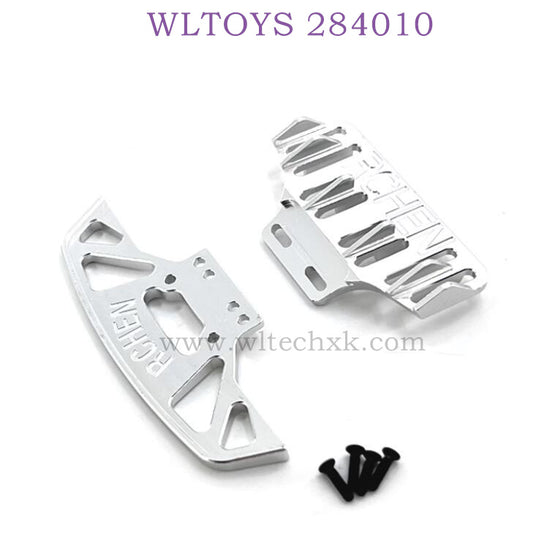 Upgrade parts of WLTOYS 284010 RC Car Front and Rear Protector silver
